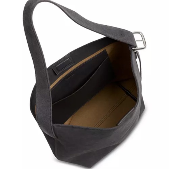 NWT Madewell Essential Bucket Tote - Charcoal Suede - Picture 2 of 5